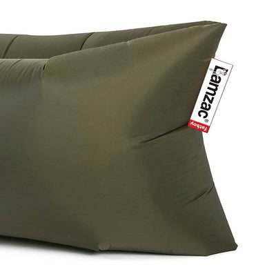 Lamzac Outdoor Travel Inflatable Blow Up Hammock Air Lounger, Olive (Open Box)