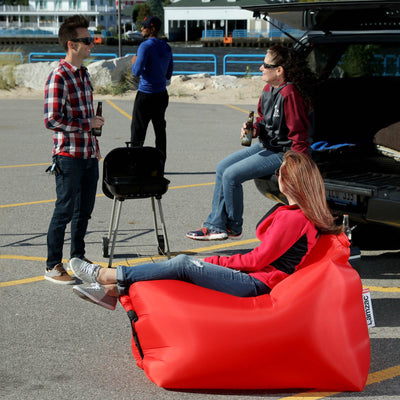 Lamzac Stoel Indoor/Outdoor High Back Inflatable Air Lounger Chair Red(Open Box)