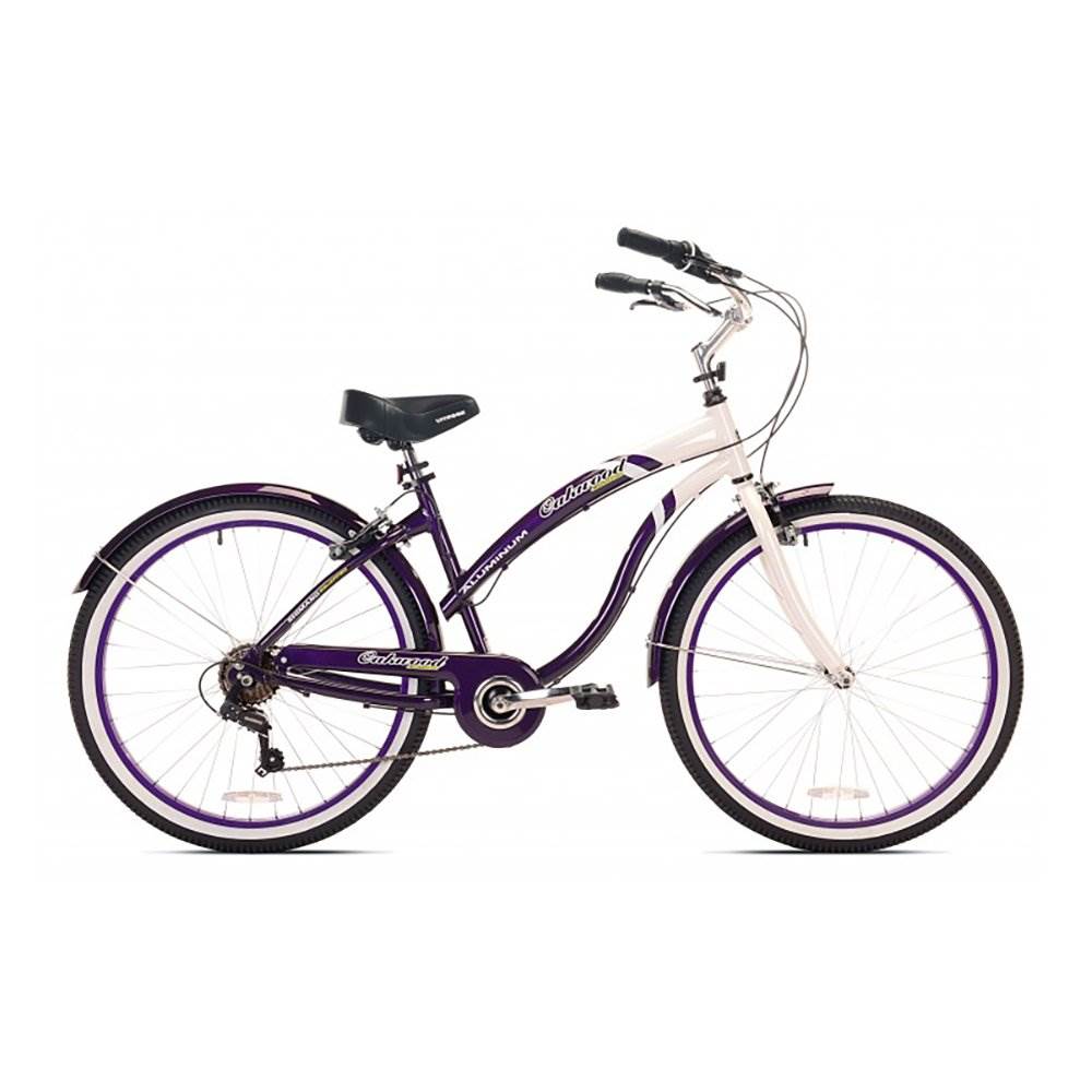 Oakwood Womens 26" White Wall Tire Beach Cruiser Bike w/ 7-Speed Shift (Damaged)