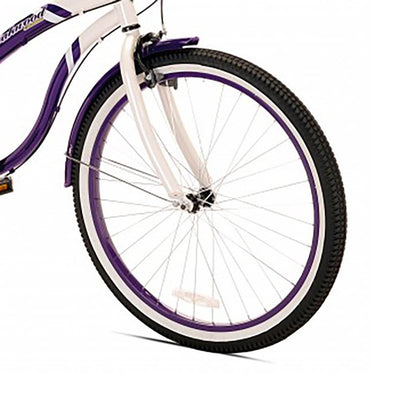Oakwood Womens 26" White Wall Tire Beach Cruiser Bike w/ 7-Speed Shift (Damaged)