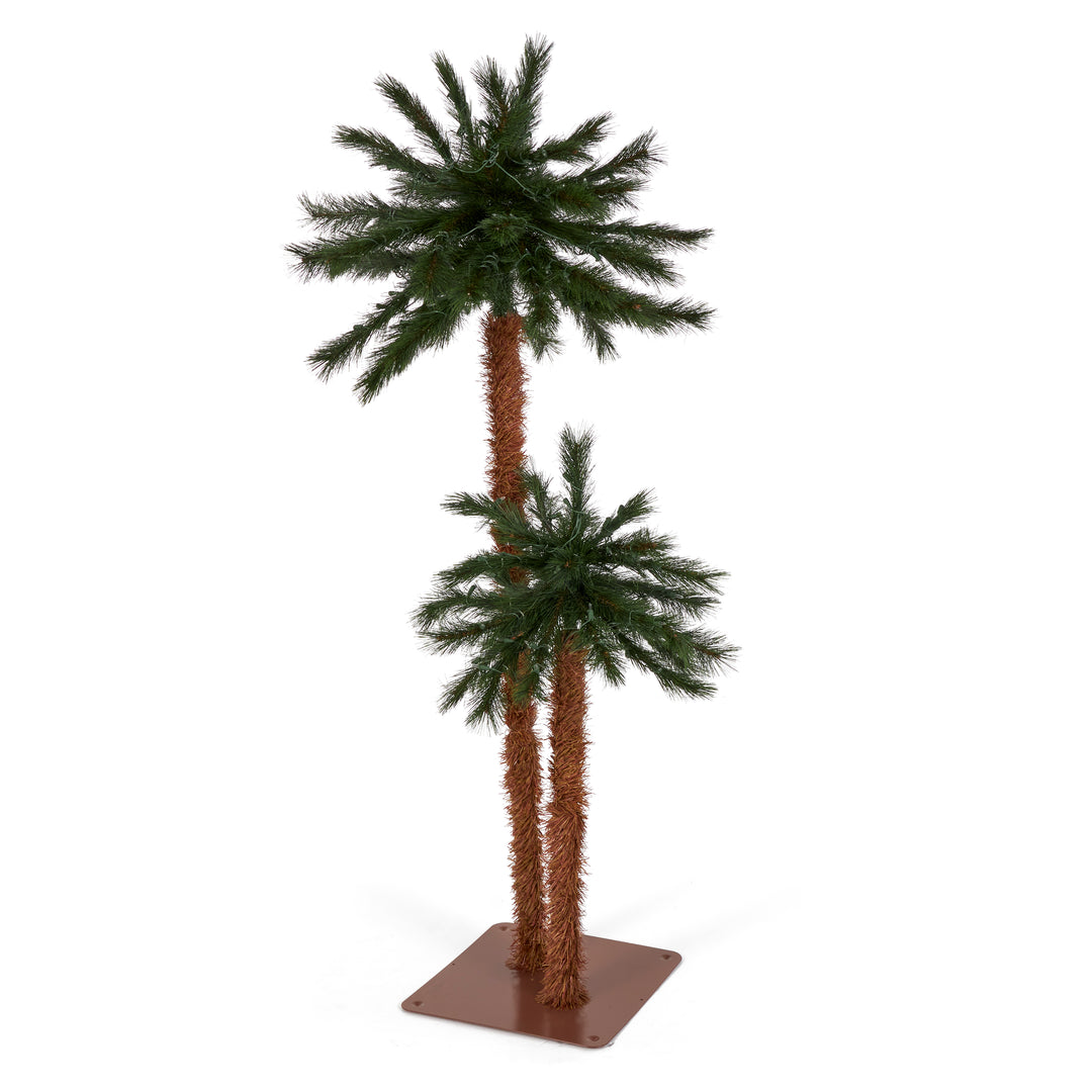 Home Heritage 5'&3' 150 LED Pre-Lit Artificial Double Christmas Tree(Open Box)