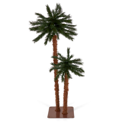 Island Breeze Pre-Lit Tropical Christmas Palm Tree w/ White Lights (For Parts)