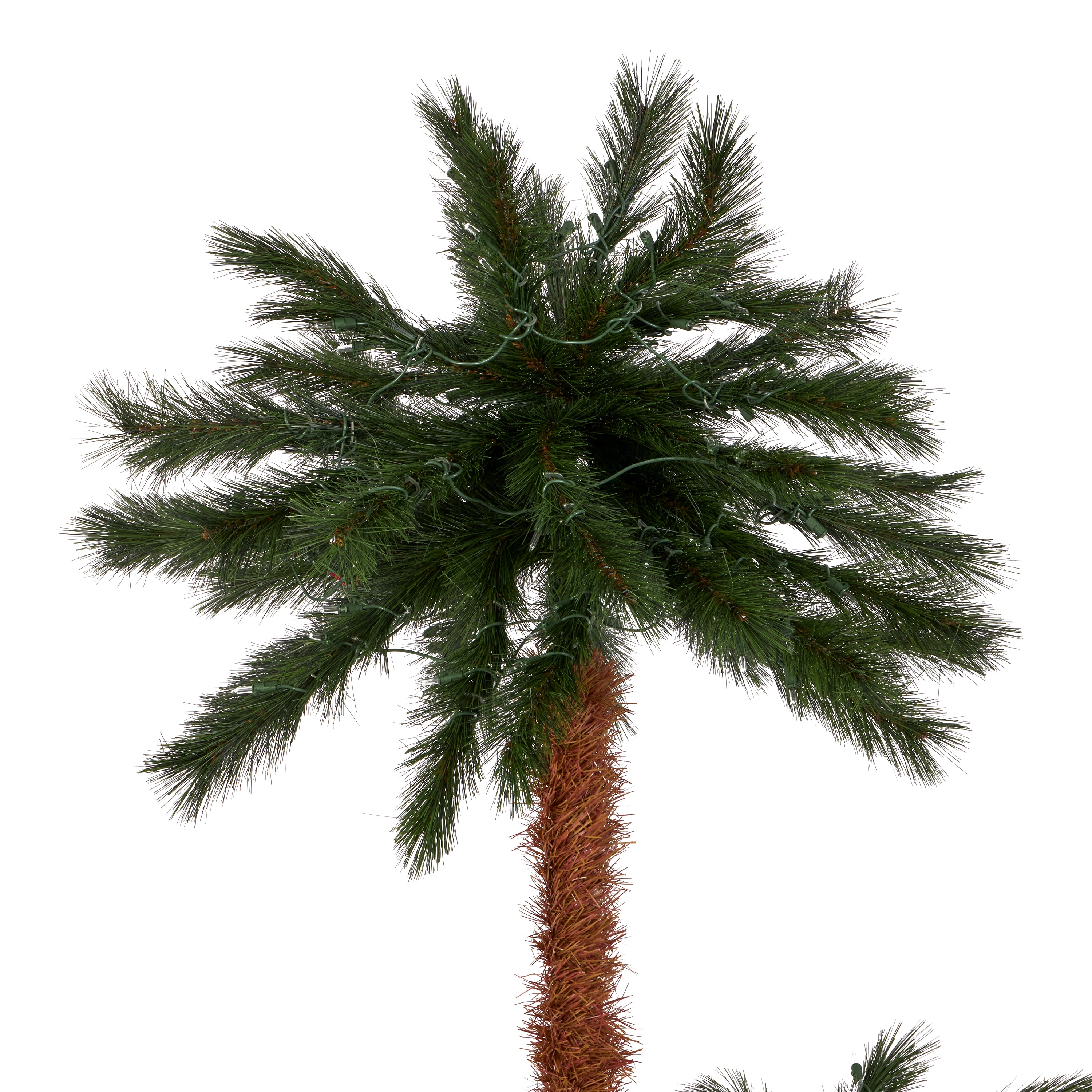 Island Breeze Pre-Lit Tropical Christmas Palm Tree w/ White Lights (For Parts)
