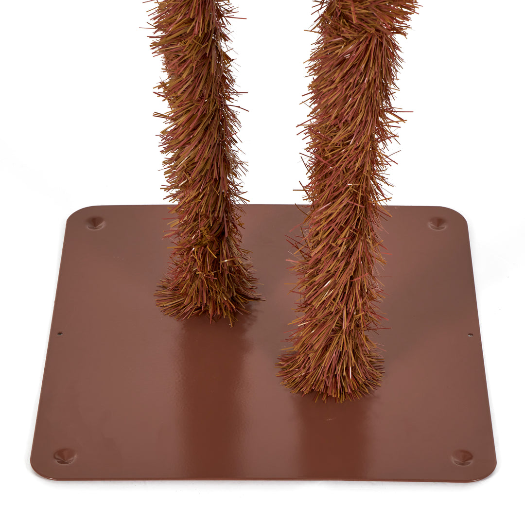 Home Heritage Palm Tree 5' & 3' Pre-Lit Artificial Tropical Double Holiday Tree