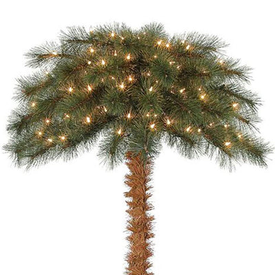 Home Heritage 5 Ft Artificial Tropical Christmas Palm Tree with 100 White Lights