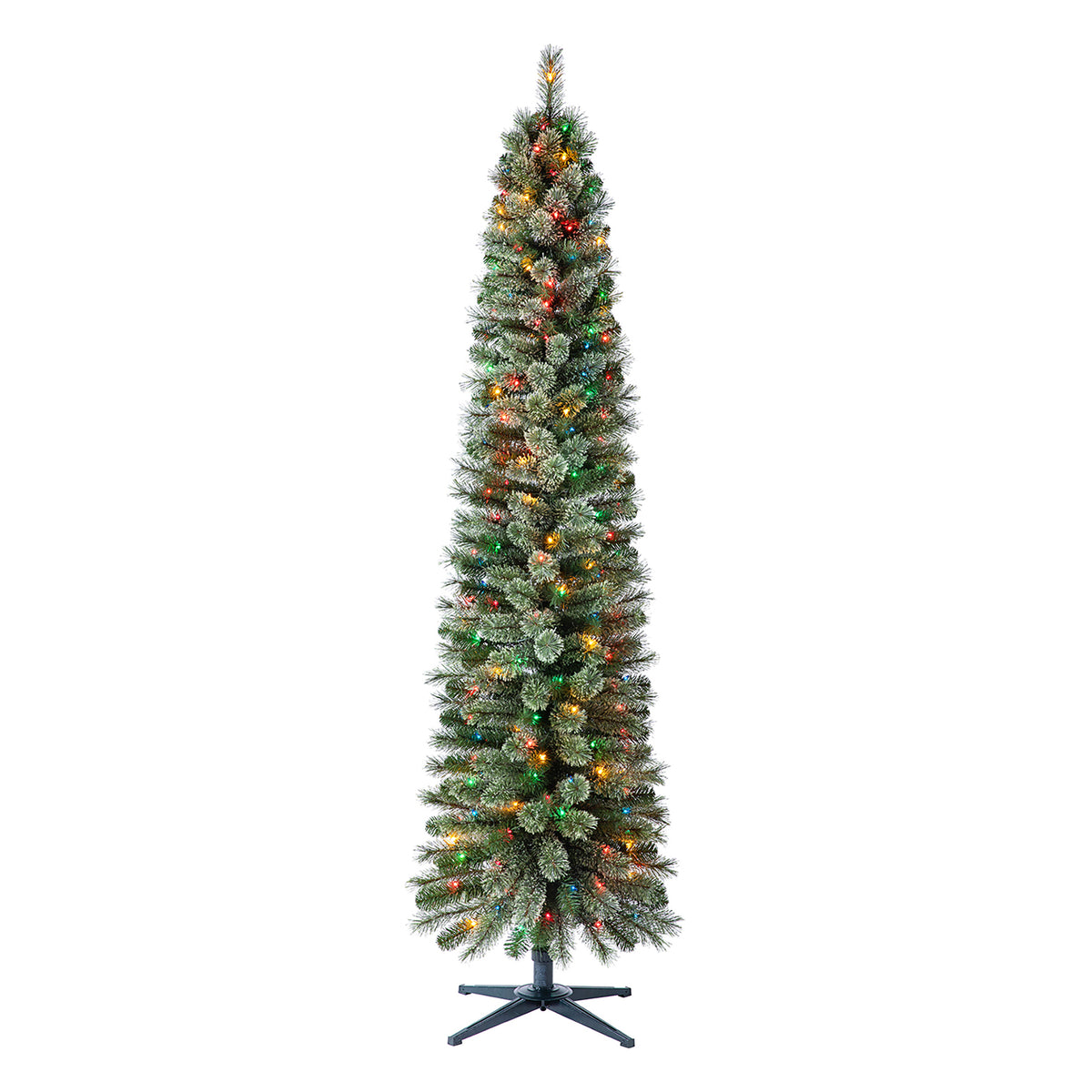 Home Heritage Stanley 7' Pine Artificial Christmas Tree, PreLit 350 Color Lights