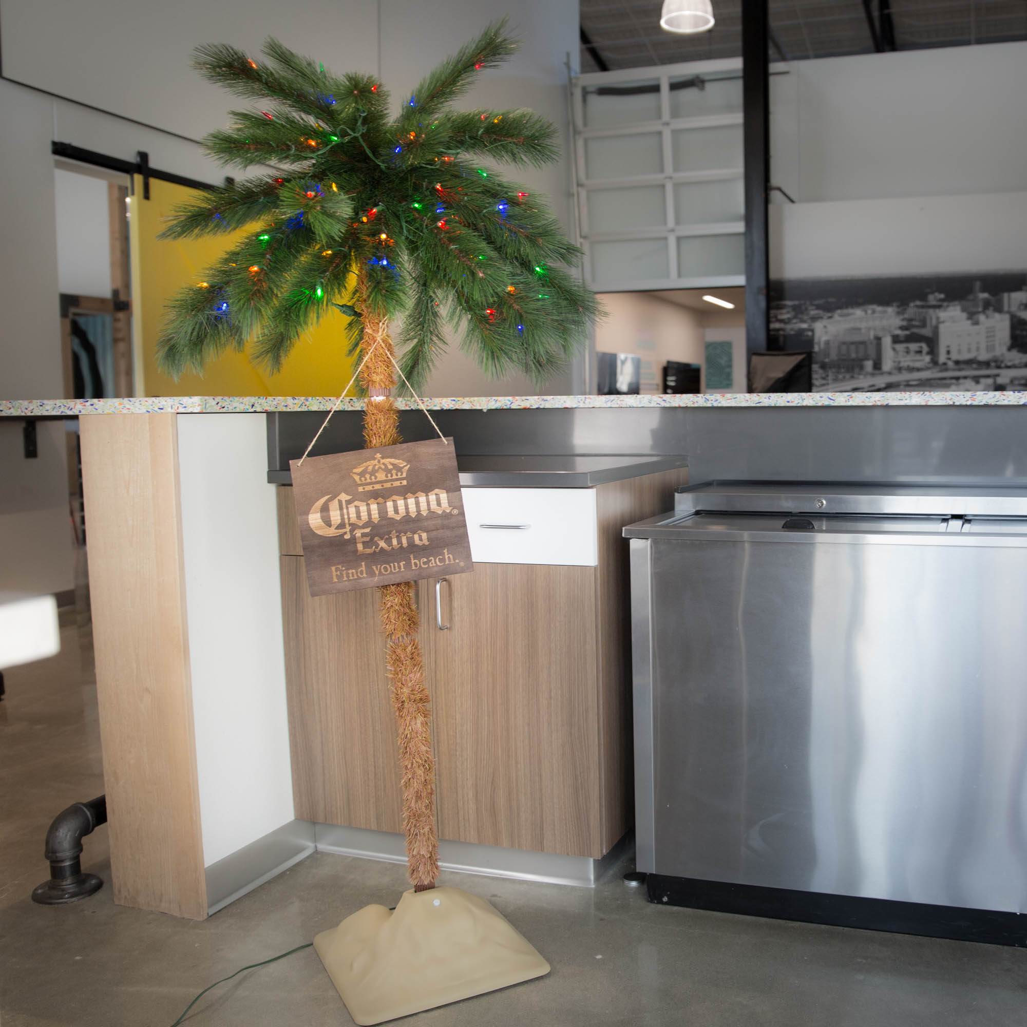 Corona 5 Ft Palm Tree Pre Lit LED Artificial Motion Activated Tree (Used)