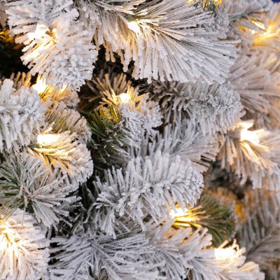 Home Heritage Cascade 7' Pine White Artificial Prelit Christmas Tree (Used) - VMInnovations
