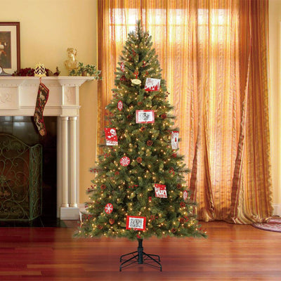 Hallmark Northern Escape 7.5' Pre-Lit Christmas Tree with Lights & Stand (Used)