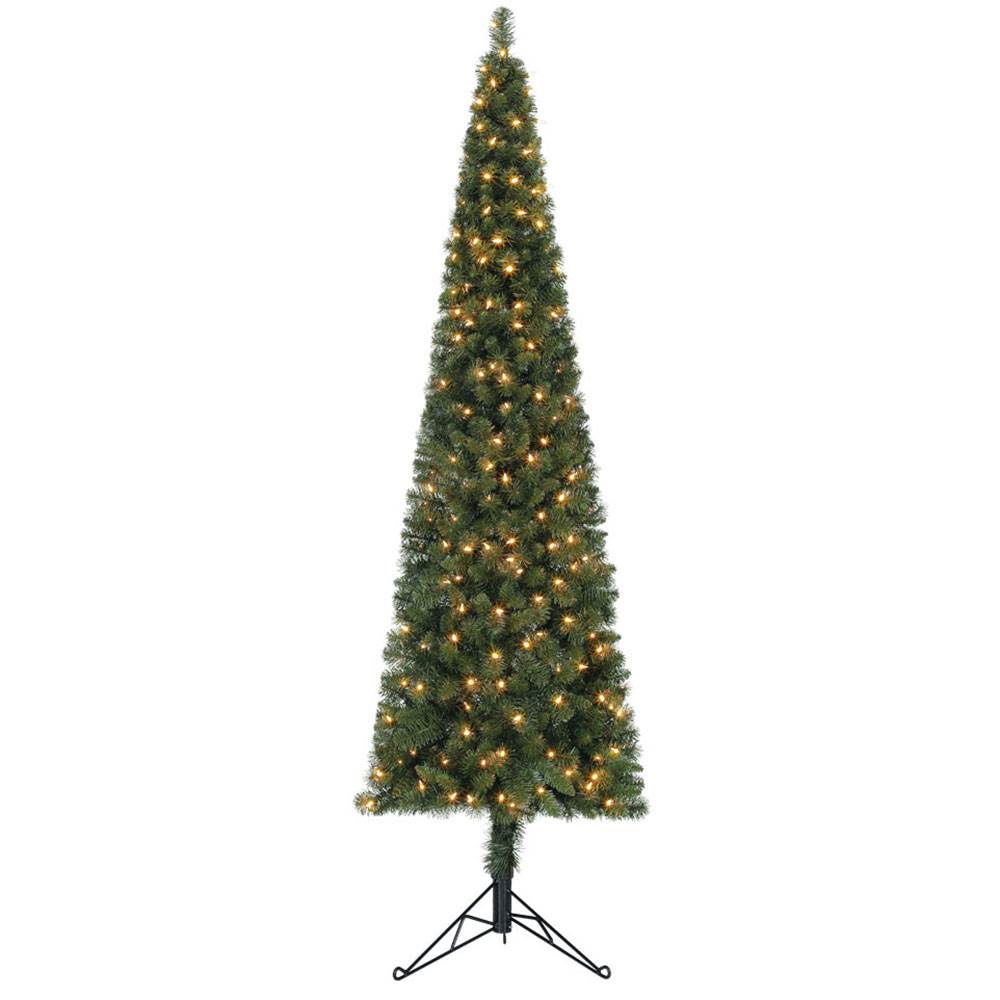 Home Heritage 7' Artificial Corner Christmas Tree White LED & Stand (Used) - VMInnovations
