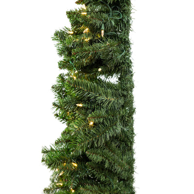 Home Heritage Pine 7' Artificial Corner Christmas Tree Prelit 150 LED Lights