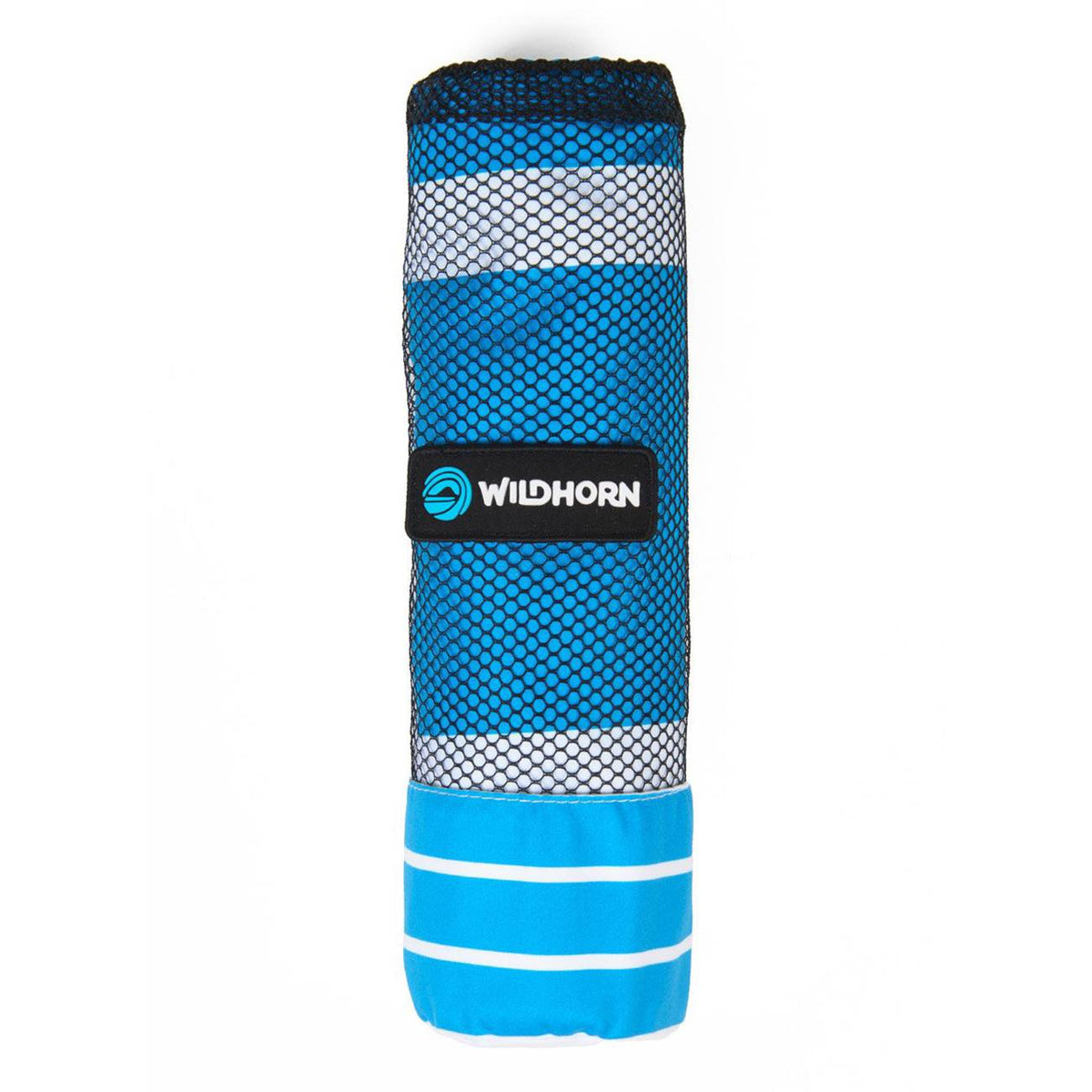 Wildhorn Akumal Fast Drying Microfiber Striped Beach Towel, Port Blue (Open Box)