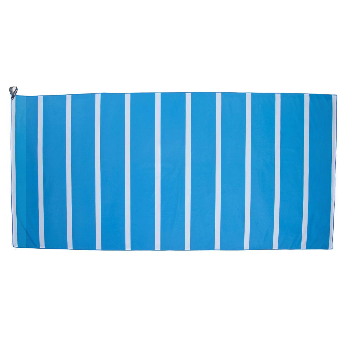 Wildhorn Akumal Fast Drying Microfiber Striped Beach Towel, Port Blue (Open Box)
