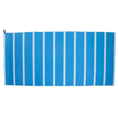 Wildhorn Akumal Fast Drying Microfiber Striped Beach Towel, Port Blue (Open Box)
