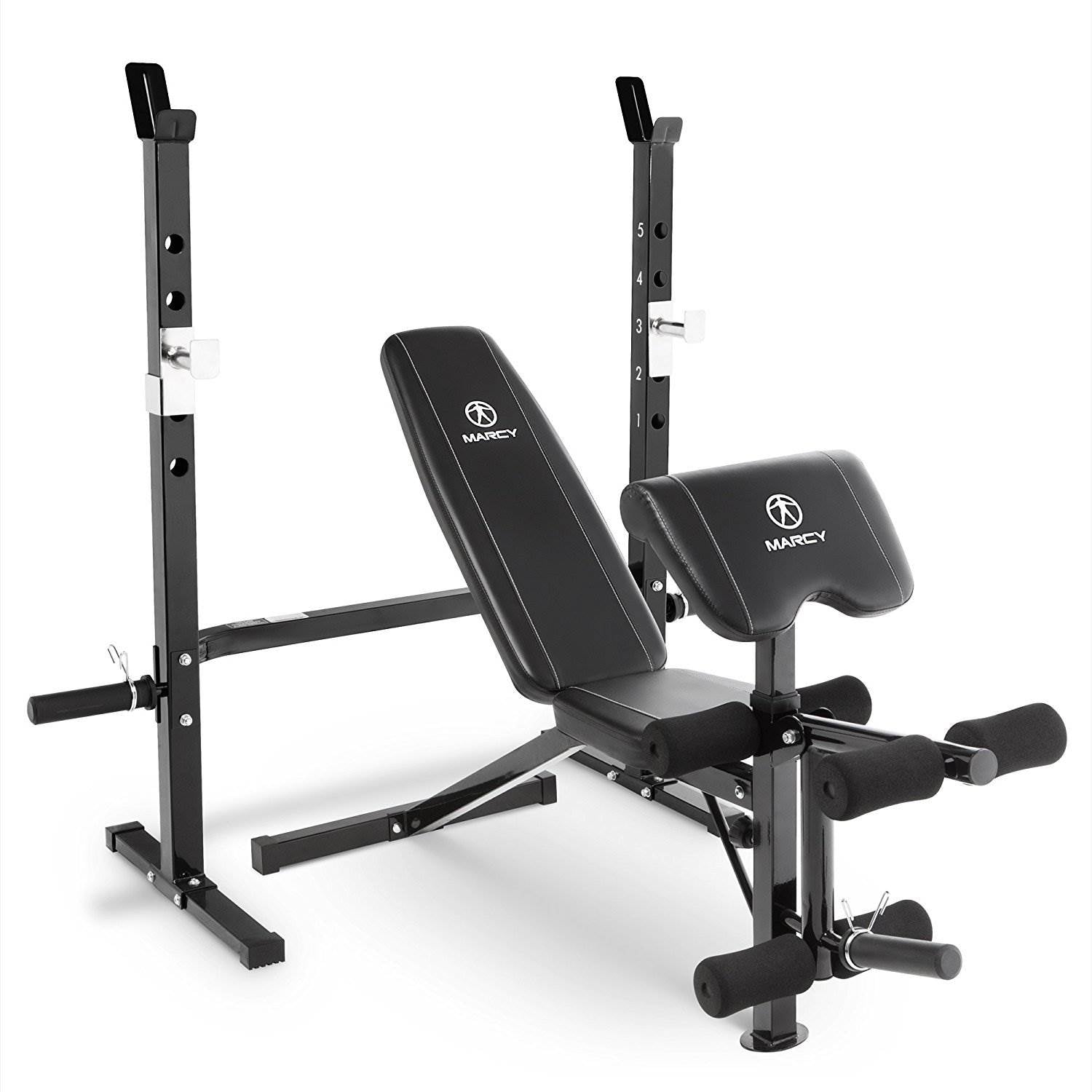 Marcy Olympic Weight Bench w/ Bar Catches, Leg Developer, & Curl Pad (Open Box)