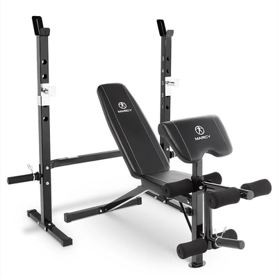 Marcy Olympic Weight Bench w/ Bar Catches, Leg Developer, & Curl Pad (Open Box)