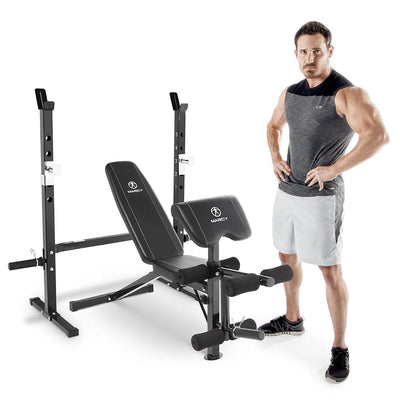 Marcy Olympic Weight Bench w/ Bar Catches, Leg Developer, & Curl Pad (Open Box)