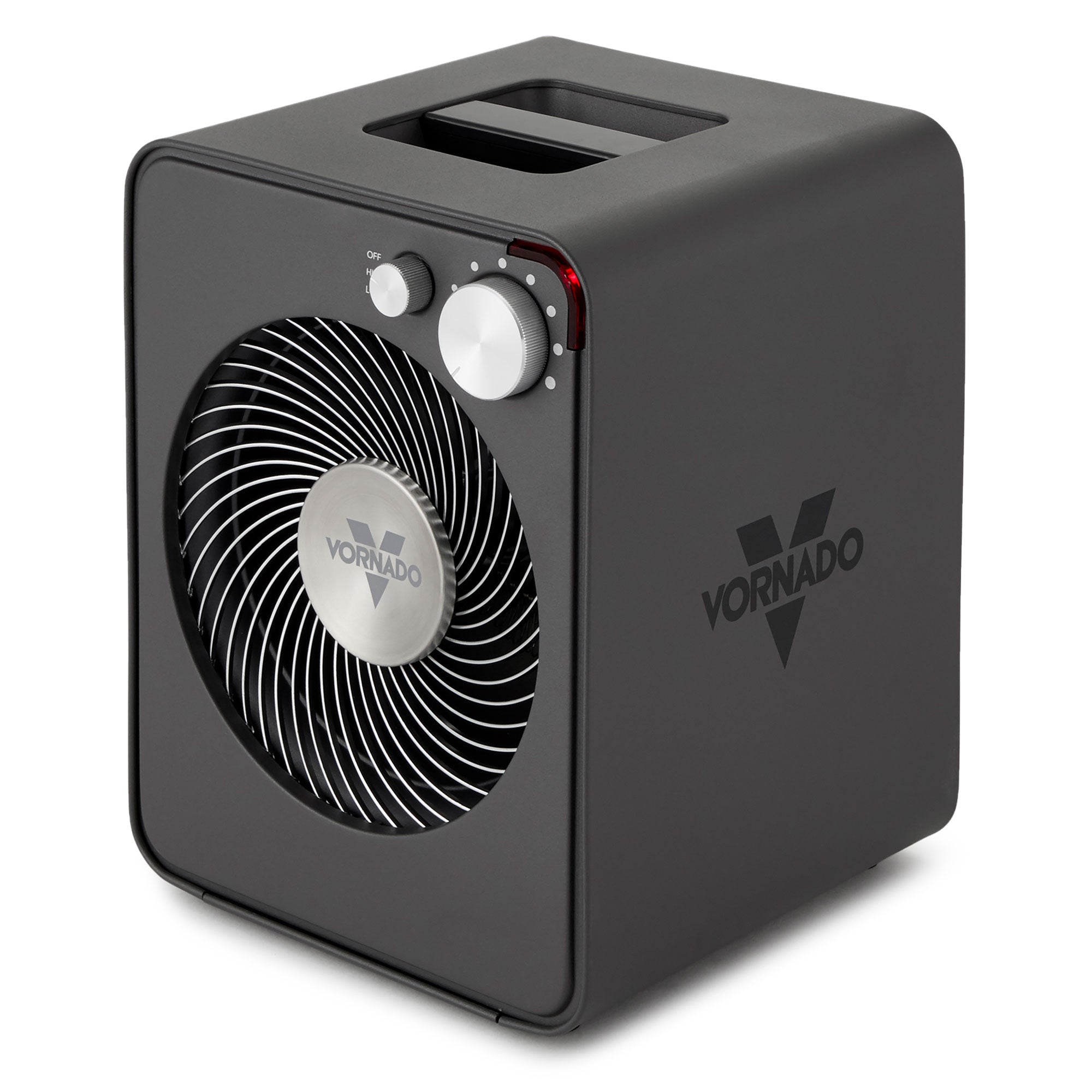 Vornado 2 Setting Vortex Circulation Sleek Metal Room/Space Heater, Black (Used)
