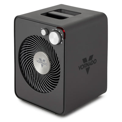 Vornado 2 Setting Vortex Circulation Sleek Metal Room/Space Heater, Black (Used)