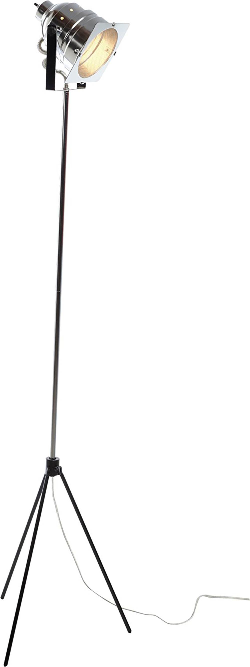 Adesso Spotlight Silver Adjustable Standing Floor Lamp w/ Tripod (Incomplete)