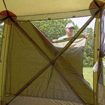 CLAM Quick-Set Escape Portable Outdoor Gazebo Canopy Shelter and 6 Wind Panels - VMInnovations