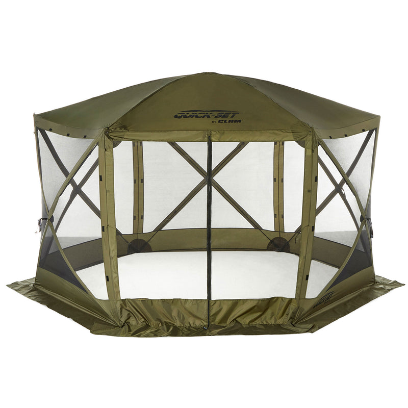 CLAM Quick-Set Escape 11.5 x 11.5 Foot Portable Outdoor Canopy Shelter, Green