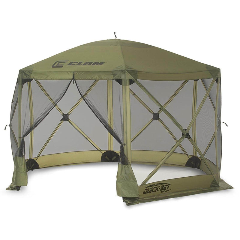 Quick-Set Escape 12x12 ft. Camping Gazebo Canopy Shelter, Green (For Parts)