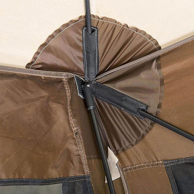 CLAM Quick-Set Escape 11.5 x 11.5 Ft Portable Outdoor Camping Shelter, Brown