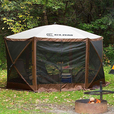 CLAM Quick-Set Escape Portable Outdoor Gazebo Canopy, Brown (Open Box) - VMInnovations