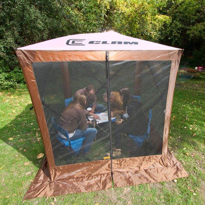CLAM Quick Set Traveler Portable Camping Outdoor Gazebo Canopy and 3 Wind Panels - VMInnovations