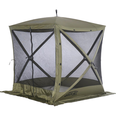 CLAM Quick Set Traveler Portable Camping Gazebo Canopy Shelter, Green (Open Box)