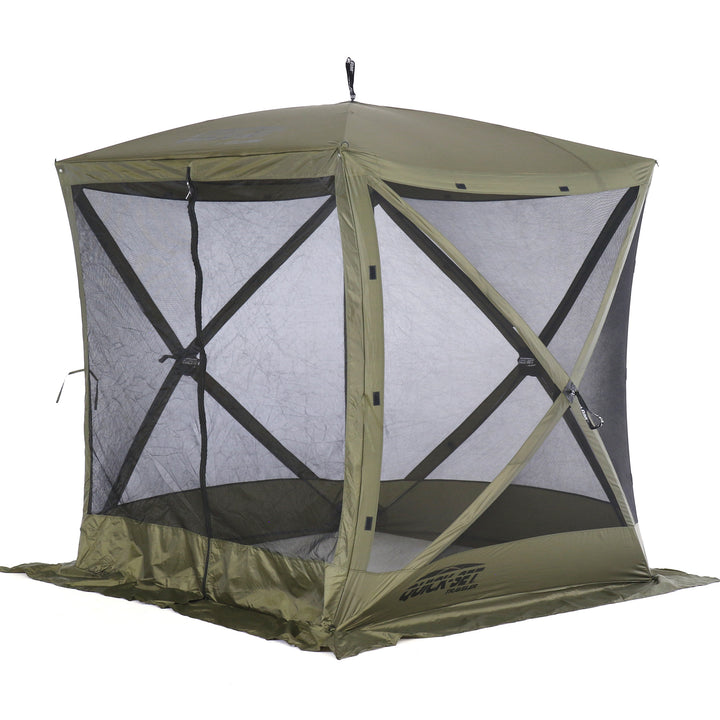 CLAM Quick-Set Traveler Portable Camping Outdoor Gazebo Shelter, Green (Used)