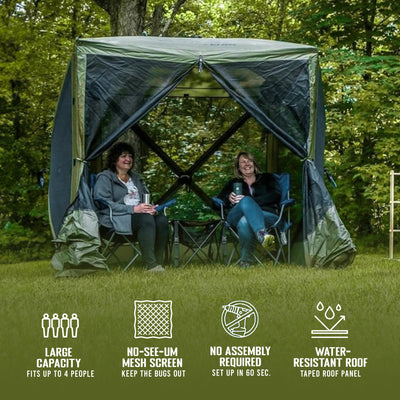 CLAM Quick Set Traveler Portable Outdoor Gazebo Pop Up Canopy Shelter (Open Box)