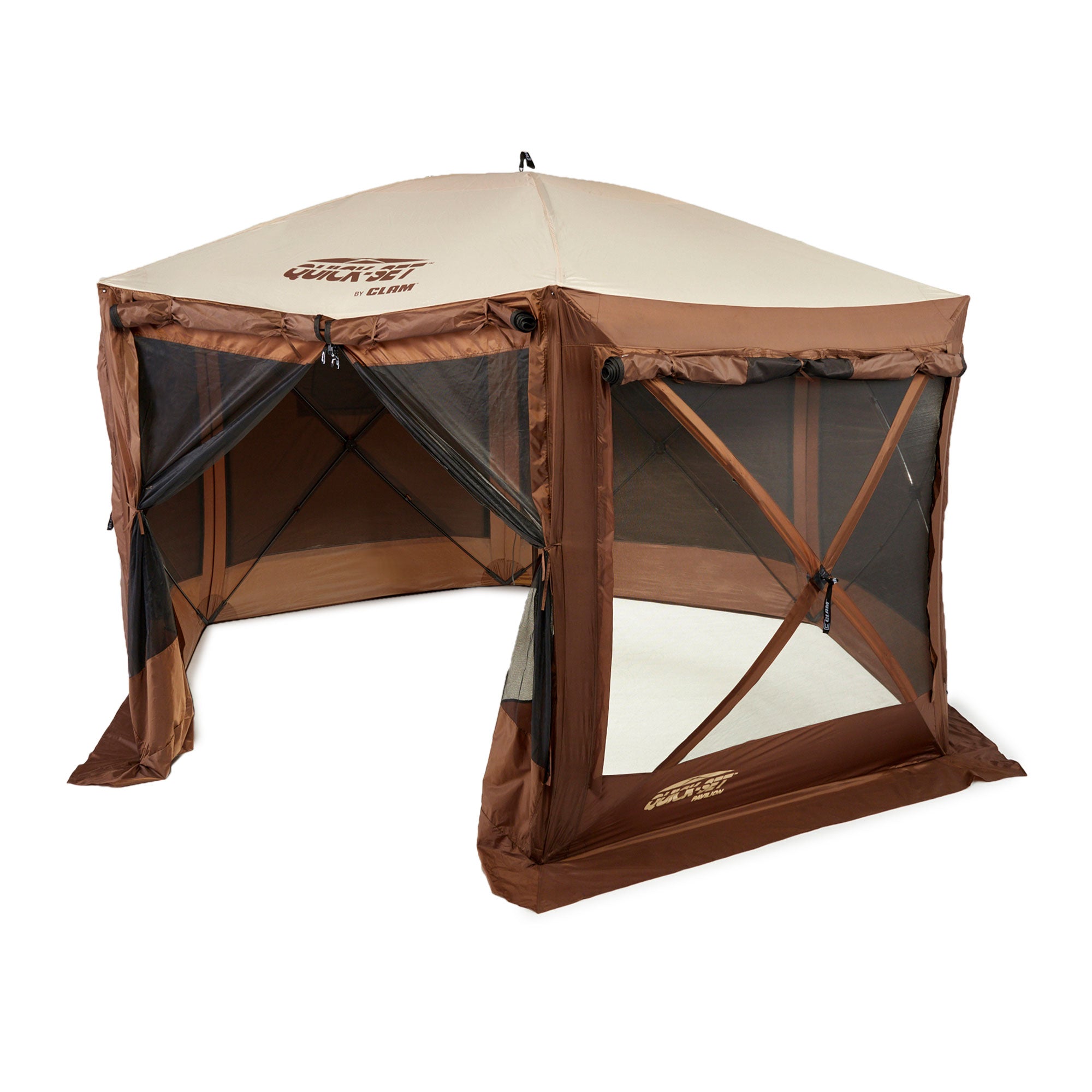 CLAM Quick-Set Pavilion 12.5 x 12.5 Ft Portable Outdoor Canopy Shelter, (2 Pack)