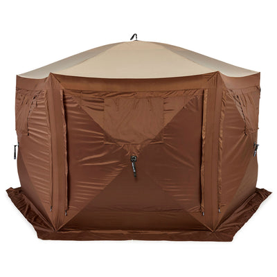 Quick-Set Pavilion Portable Gazebo Canopy Shelter Screen, Brown (For Parts)