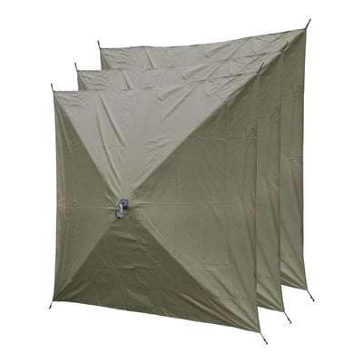 Canopy Shelter Screen Hub Green Fabric Wind & Sun Panels (3 pack) (For Parts) - VMInnovations
