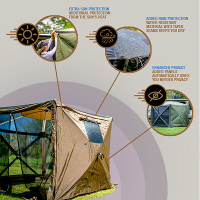 Quick-Set Screen Hub Fabric Wind & Sun Panels Accessory Only (3 pack) (Open Box) - VMInnovations