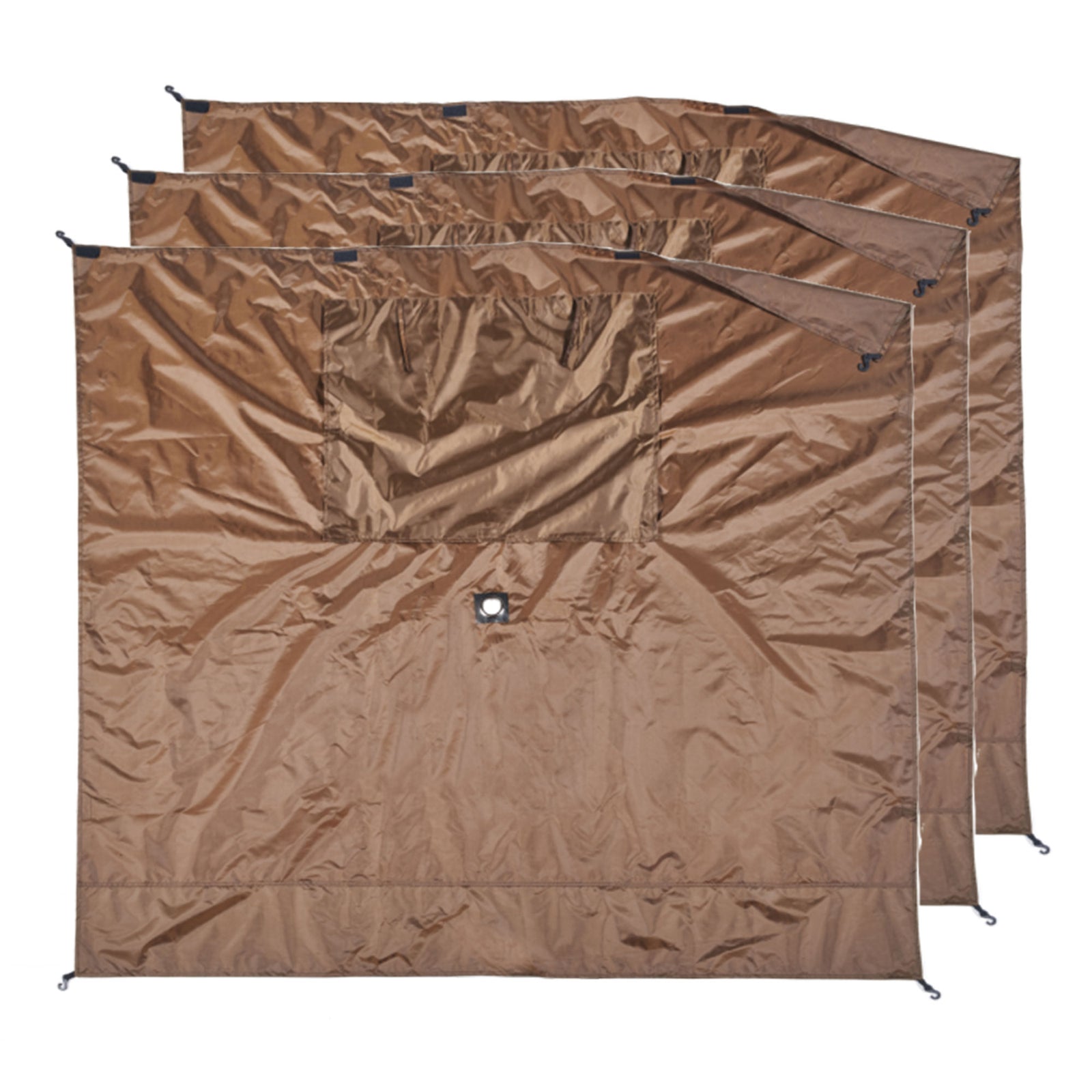 Quick-Set Brown Fabric Wind & Sun Panels Accessory Only (3 Pack) (Used) - VMInnovations