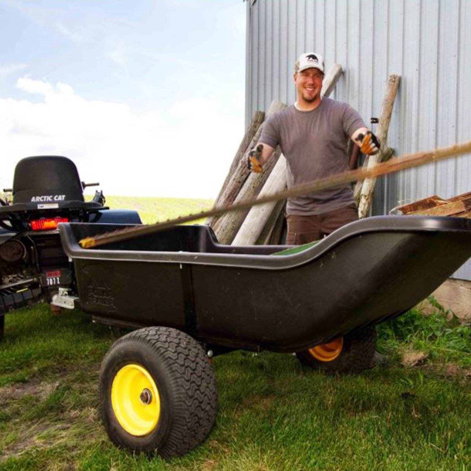 Polar Trailer HD 1500 Off Road Utility Landscape Lawn Trailer Cart (Open Box)