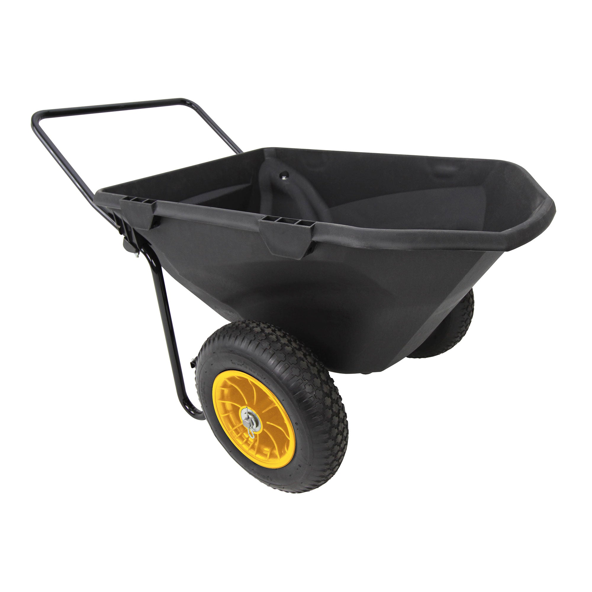 Polar Trailer 7 Cubic Foot Heavy Duty Yard Garden Wheelbarrow Cub Cart(Open Box)