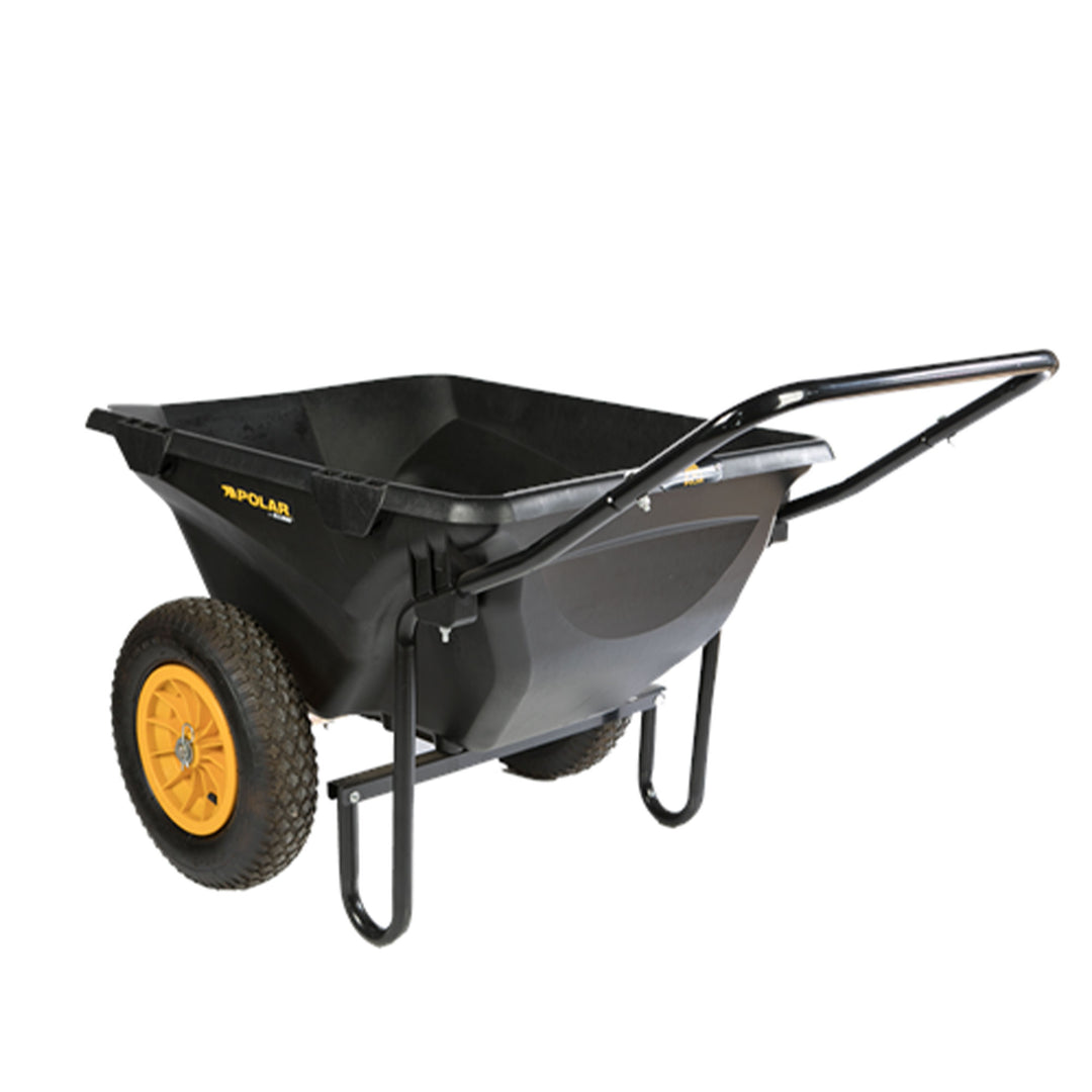 Polar Trailer 7 Cubic Foot Heavy Duty Utility Yard Garden Wheelbarrow Cub Cart