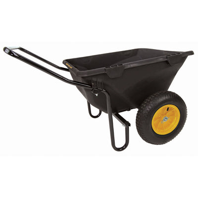 Polar Trailer 7 Cubic Foot Heavy Duty Yard Garden Wheelbarrow Cub Cart(Open Box)