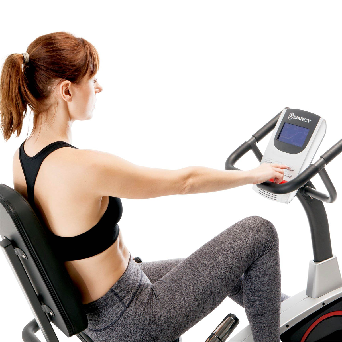 Marcy Regenerating Magnetic Recumbent Stationary Home Workout Exercise Bike