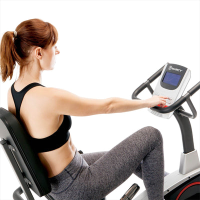 Marcy Regenerating Magnetic Recumbent Stationary Home Workout Exercise Bike