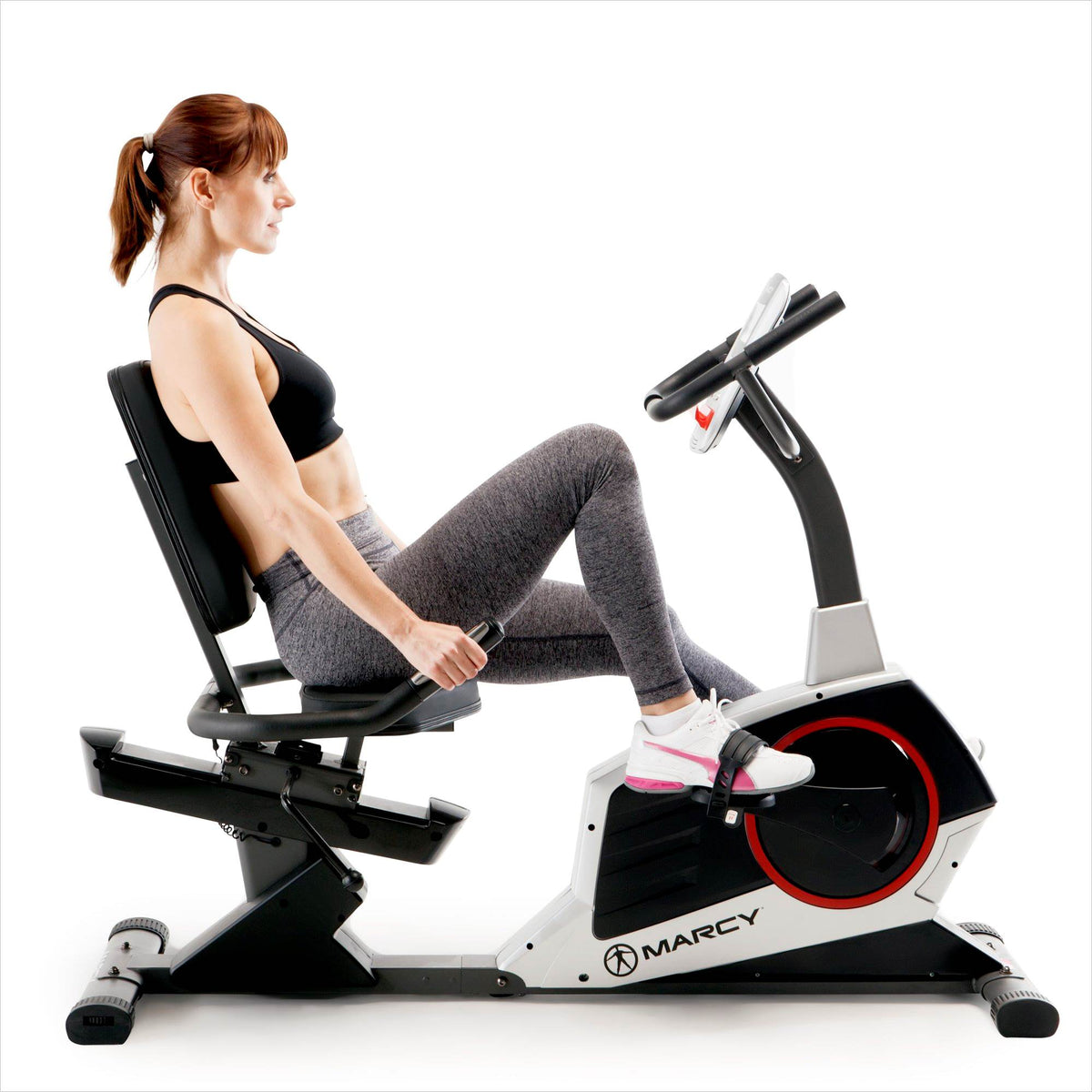 Marcy Regenerating Magnetic Recumbent Stationary Home Workout Exercise Bike
