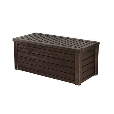 KKeter Westwood 150 Gallon Outdoor Furniture Storage Deck Box, Espresso (Used)