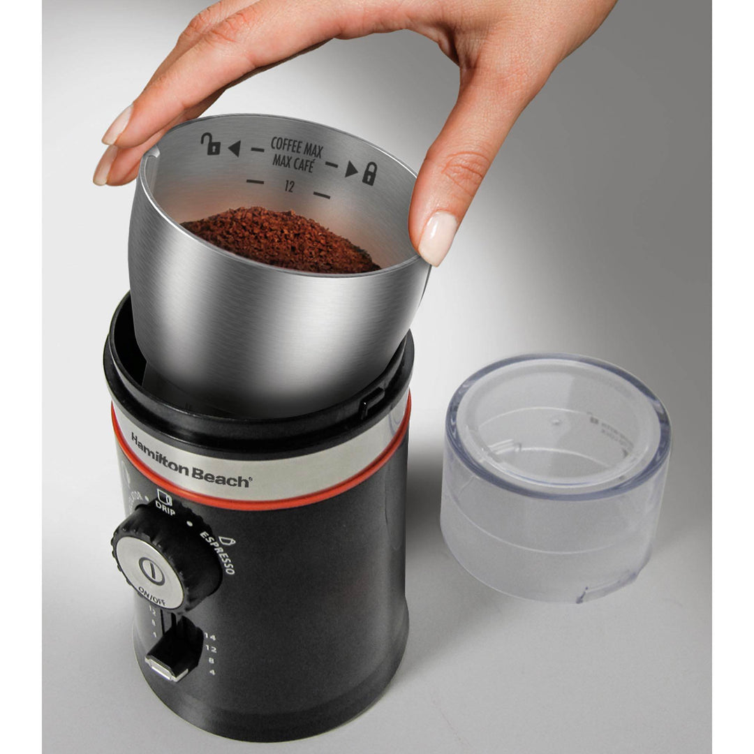 Hamilton Beach Grind Automatic Electric Coffee Bean Blade Grinder, Black (Used)