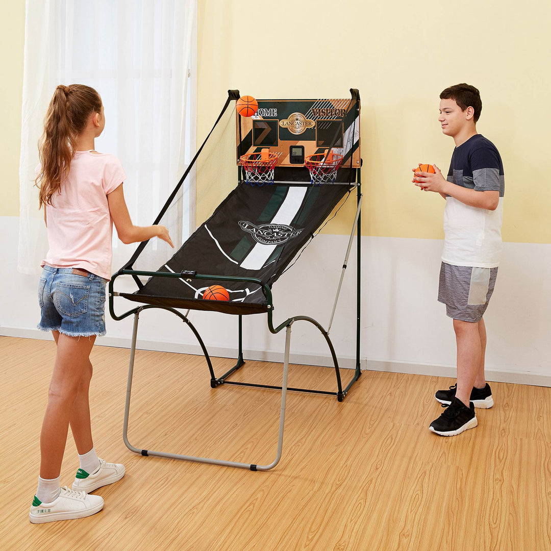 Lancaster Sports EZ-Fold 2-Player Indoor Arcade Basketball Game (Open Box)