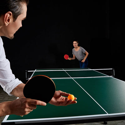 Lancaster 4 Piece Official Size Indoor Folding Ping Pong Game Table (Open Box)