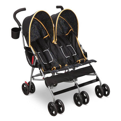 Delta Children LX Side by Side Double Convenience Stroller, Orange (Used)